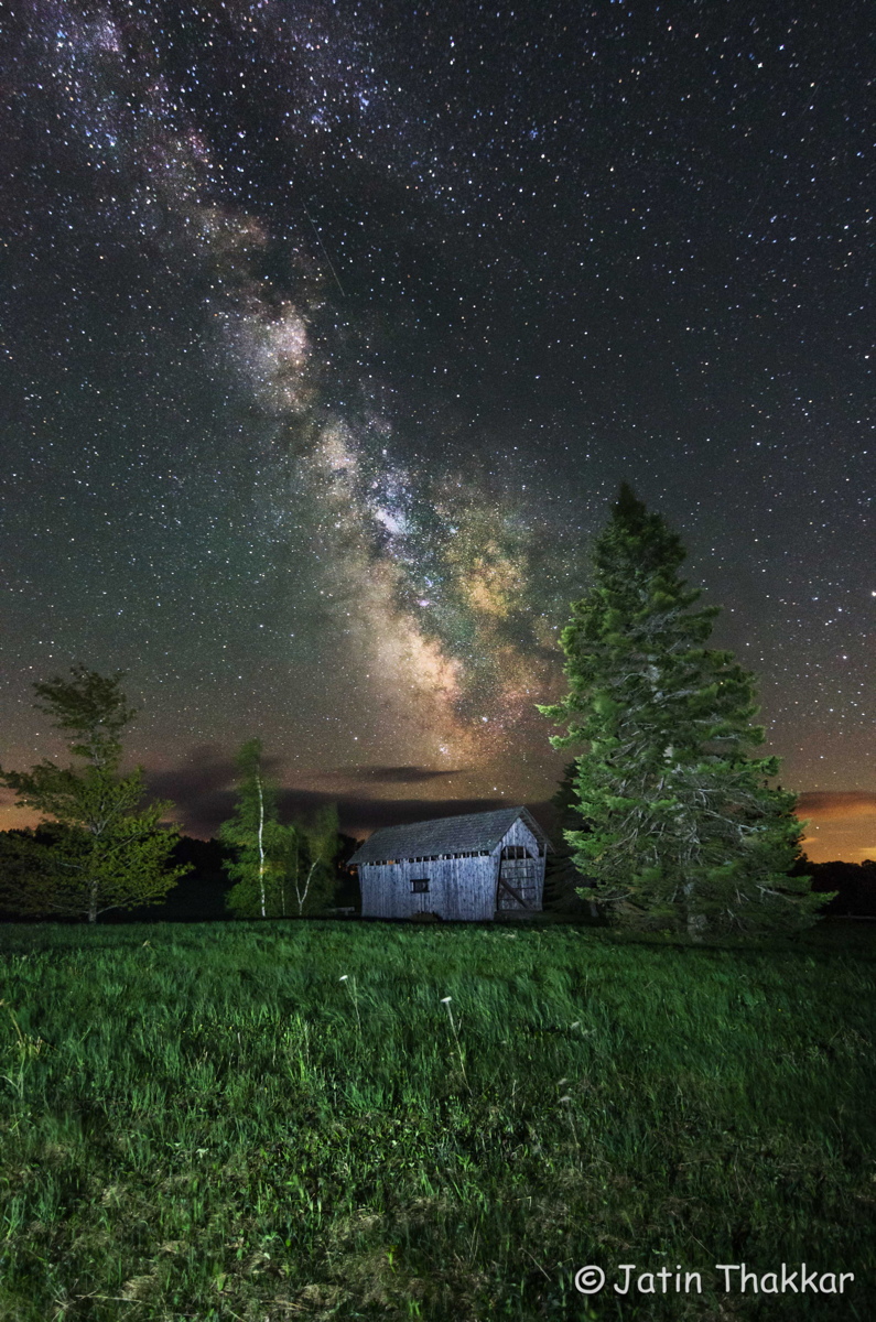 Milky Way Over the A. M. Foster Covered Bridge in Cabot, Vermont