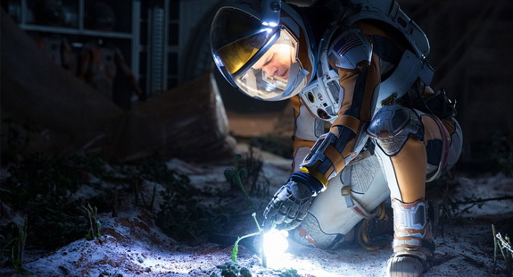 Matt Damon appears as a stranded astronaut on Mars in 'The Martian' motion picture, coming to theaters in November 2015.