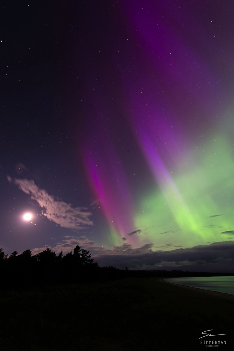 Aurora Over Good Harbor Bay by Simmerman