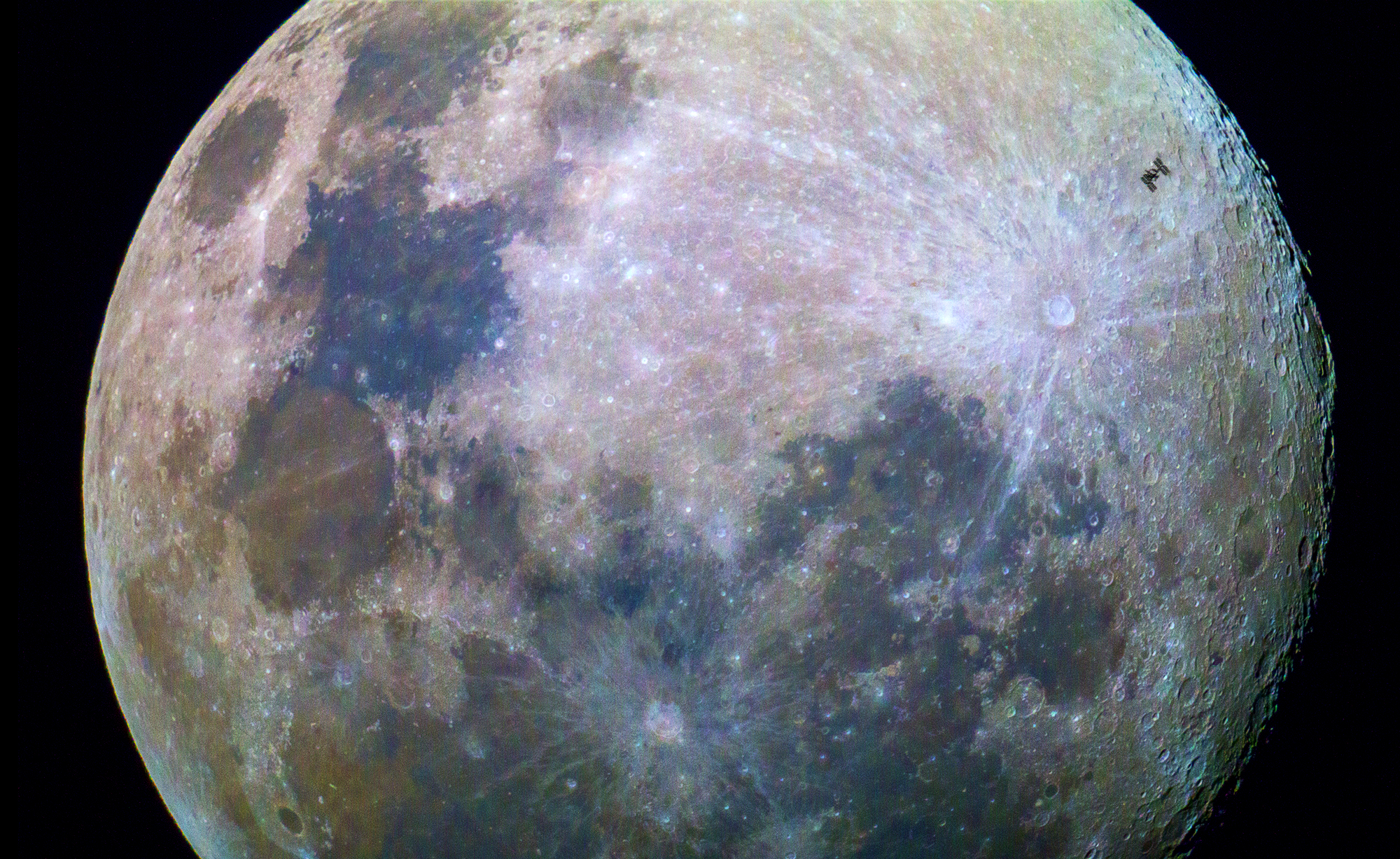 ISS Passes Moon