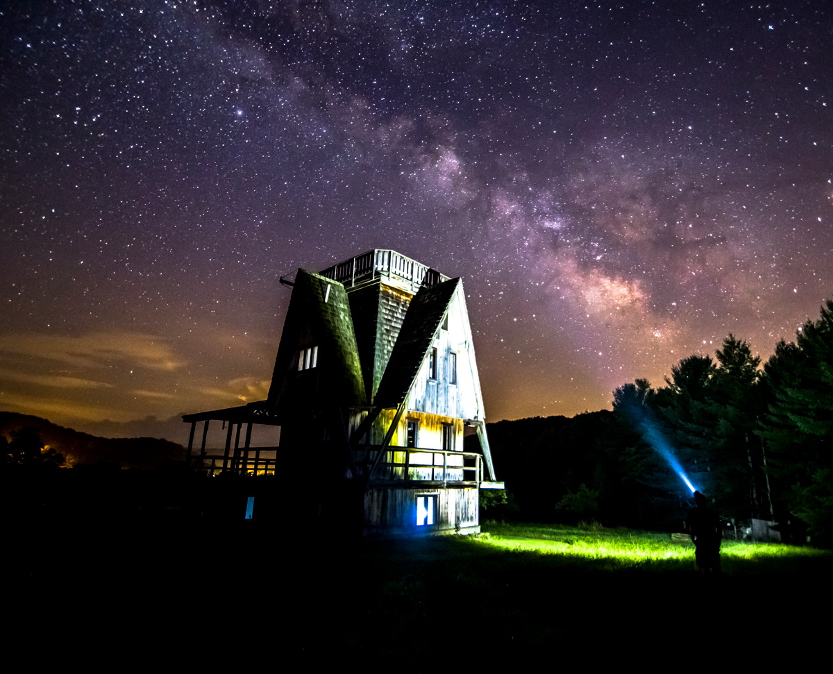 'Haunted House' with Milky Way