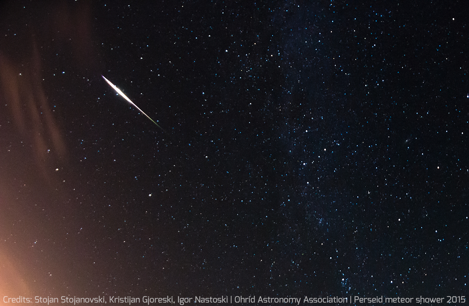 A Brilliant Perseid in Ohrid