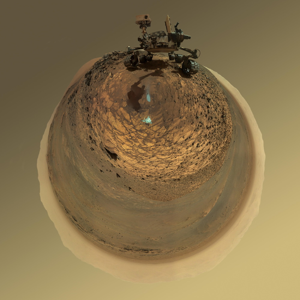 Curiosity Mars Rover Stereographic Projection