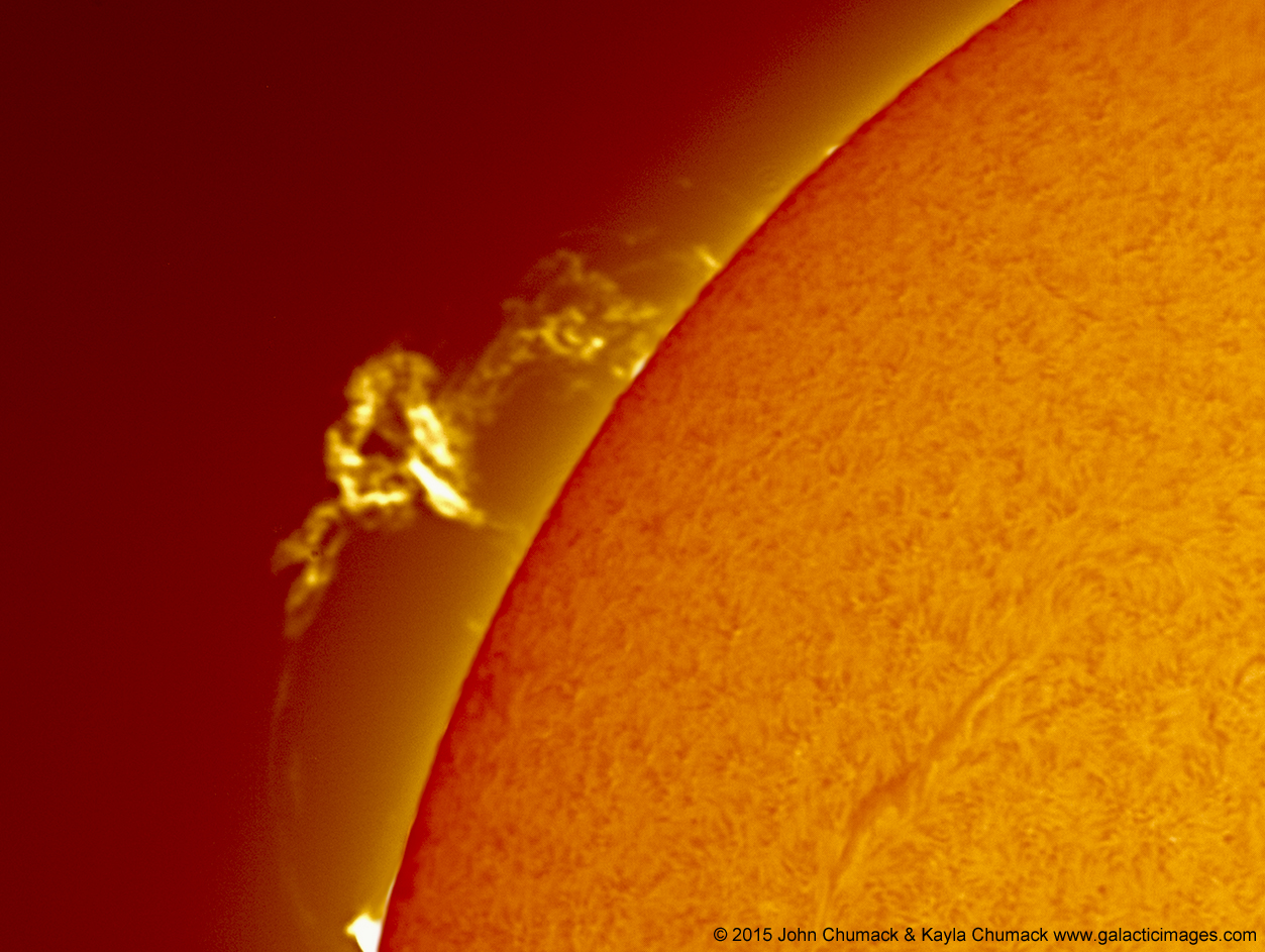 Solar Prominence Close-up by Chumack and Daughter