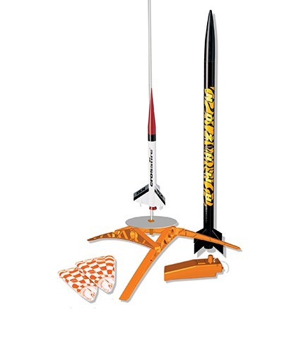 This starter model rocket kit will have you blasting off in no time! <a href="http://www.amazon.com/dp/B002VLP67S?tag=space041-20&ascsubtag=[sitespace[catNA[art27797[pidB002VLP67SNA[bbcmanual">Buy Estes Tandem-X Launch Set</a>