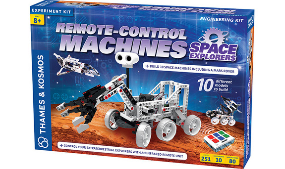 Learn about robots in space and build your own remote-control machines with this science kit. <a href="http://www.amazon.com/dp/B00TF8Z88W?tag=space041-20&ascsubtag=[sitespace[catNA[art27797[pidB00TF8Z88WNA[bbcmanual">Buy Remote-Control Machines: Space Explorers Science Kit</a>