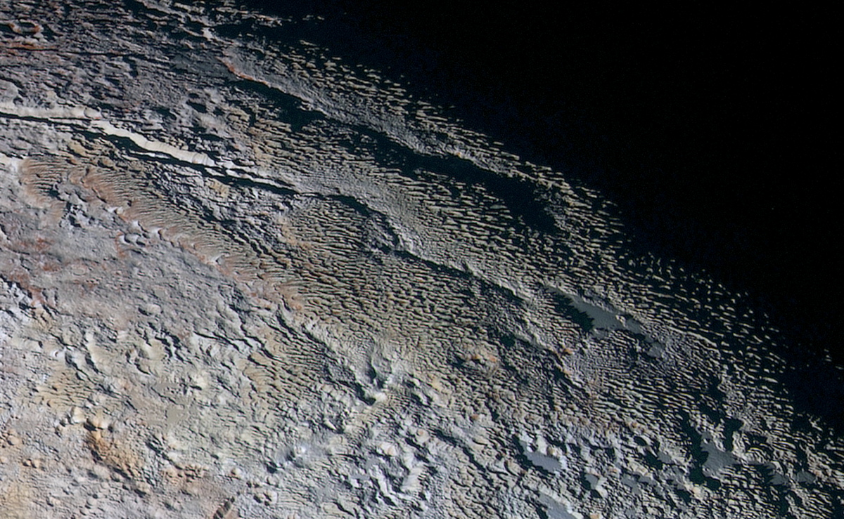 Snakeskin Ridges on Pluto