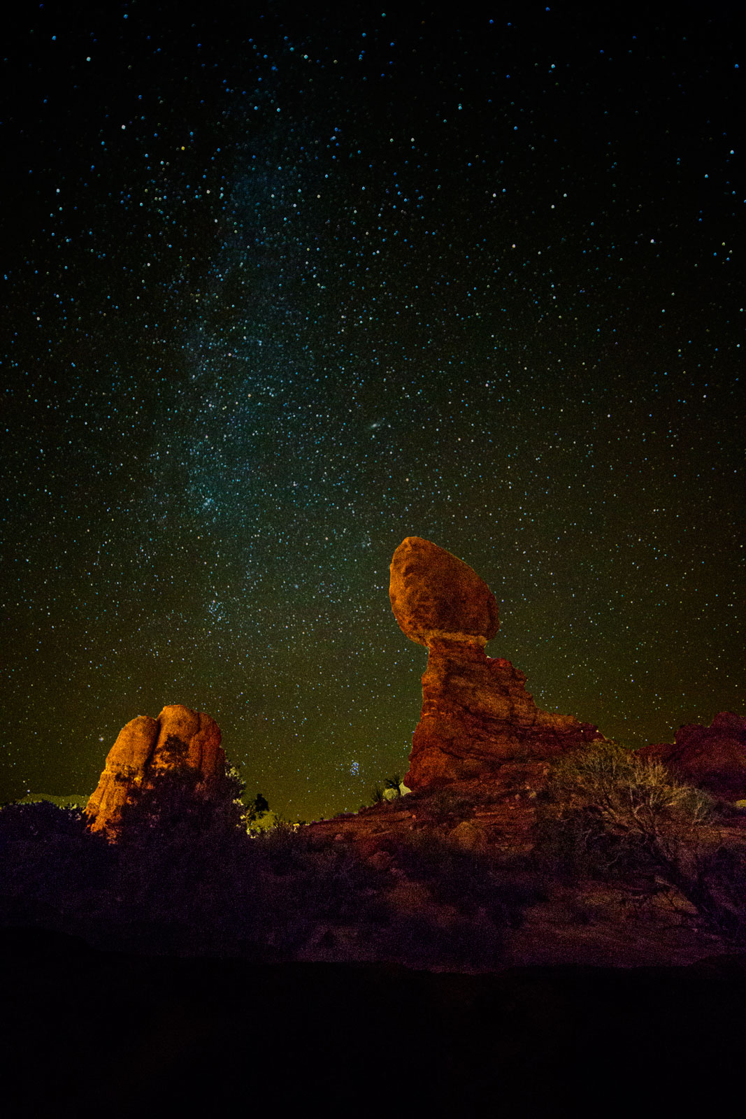 Night Sky Over Balanced Rock