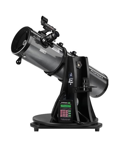 This simple-to-use tabletop Dobsonian comes out of the box ready to observe. The "IntelliScope" computer guides you to manually move the 'scope to objects on the sky.