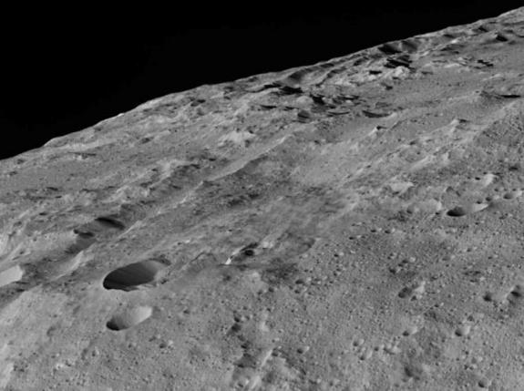 Dawn took this image in its low-altitude mapping orbit from an approximate distance of 240 miles (385 kilometers) from Ceres on December 10.
