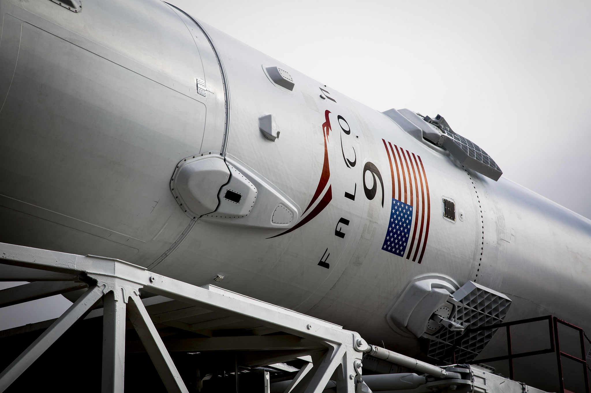 Falcon 9 Rocket Closeup for Jason-3