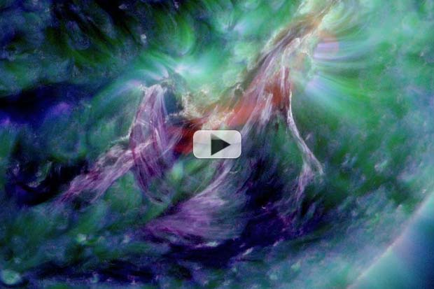 Matter Tears Through Sun's Atmosphere As Magnetic Filament Ruptures | Video