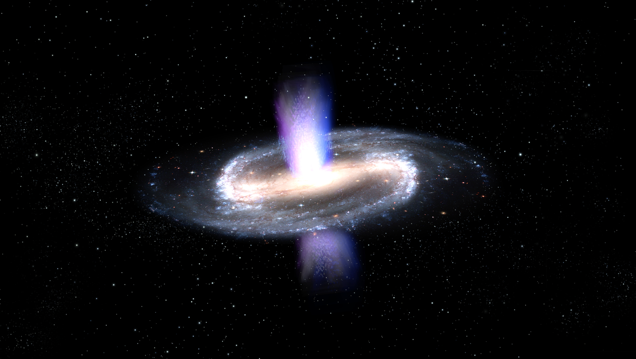 Powerful Black-Hole Wind Ruffles Spiral Galaxy