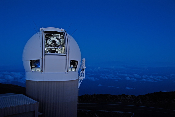 The Panoramic Survey Telescope & Rapid Response System (Pan-STARRS) 1 telescope on Mount Haleakala in Maui, Hawaii, made the greatest number of near-Earth object discoveries in the NASA-funded NEO surveys from 2015. 