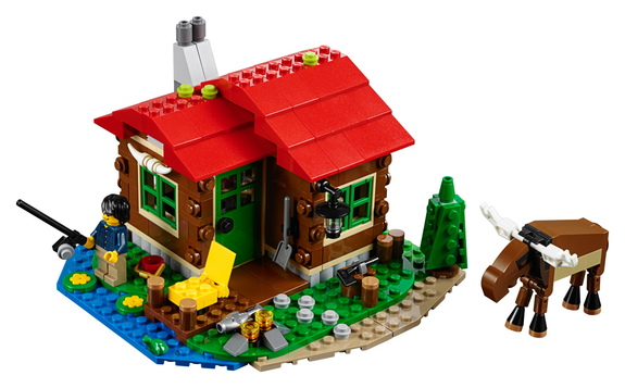 This Lego "Lakeside Lodge" set can also convert into a space observatory. 