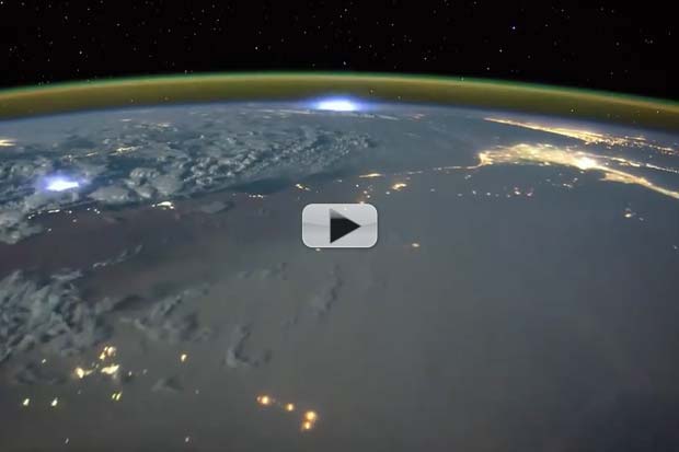 Lightning's Dance With Airglow Seen From Space | Time-Lapse Video