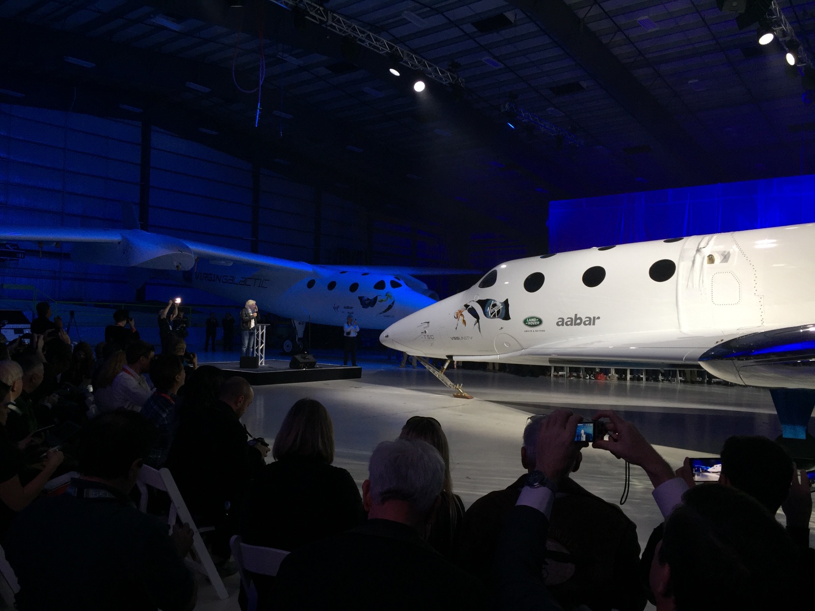 Richard Branson Speaks at SpaceShipTwo Unveiling