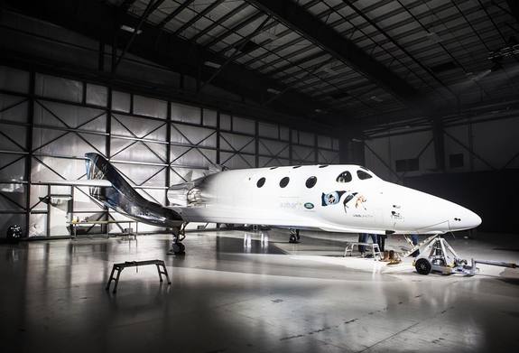 Virgin Galactic rolled out its new SpaceShipTwo on February 19, 2016, at the Mojave Air and Space Port.
