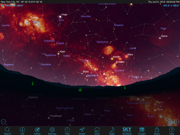 Feature-rich apps allow the Milky Way to be shown as it would appear in other wavelengths of the electromagnetic spectrum, allowing you to view the sky with new eyes.