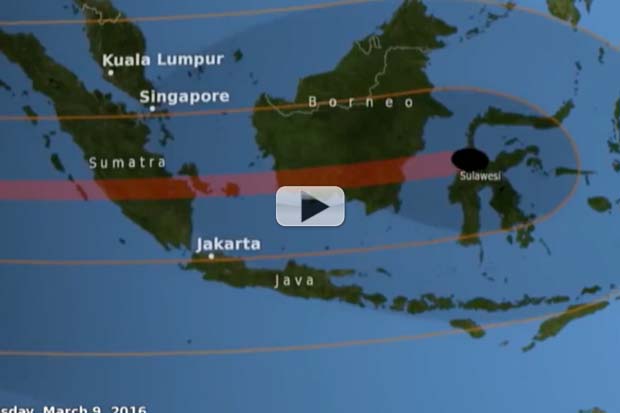 March 2016 Solar Eclipse - Mostly Out To Sea | Video