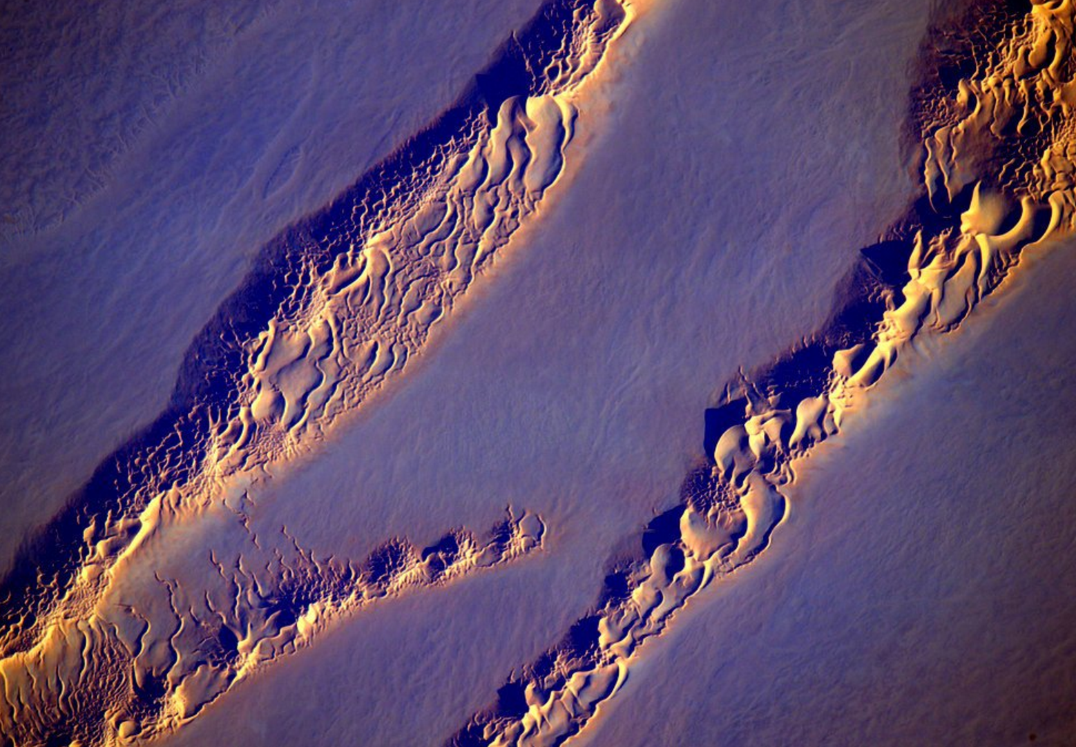Desert Dunes from ISS by Scott Kelly