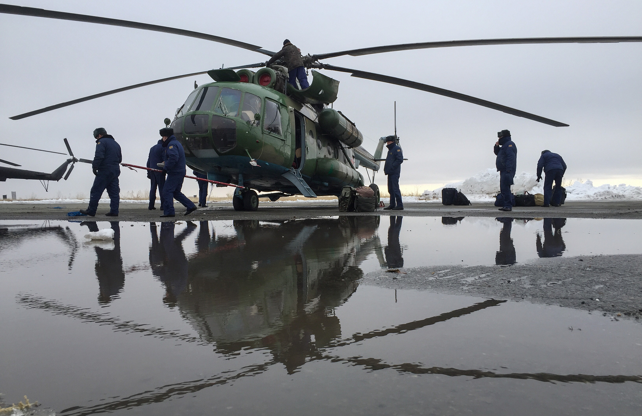 Recovery Helicopters for Year in Space Crew