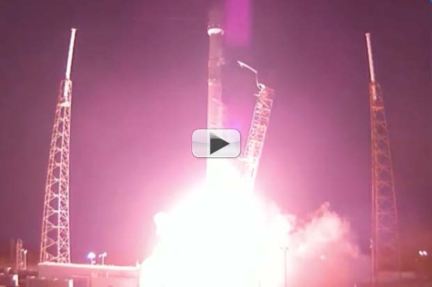 Blast-Off! SpaceX Launches Communications Satellite On 4th Try | Video