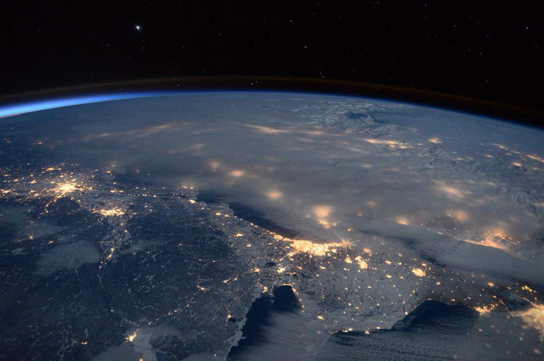 Winter Storm Jonas from Space