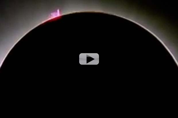 Solar Prominence Photobombs Eclipse Totality | Video