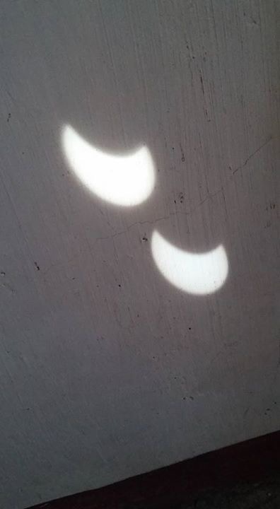 Ben Ali Tolentino caught this view of the March 2016 solar eclipse in projection from the Philippines.