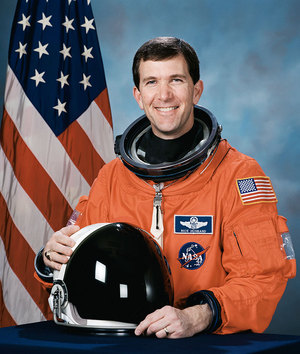 NASA portrait of astronaut Rick Husband, who commanded STS-107, space shuttle Columbia's last mission, lost in 2003
