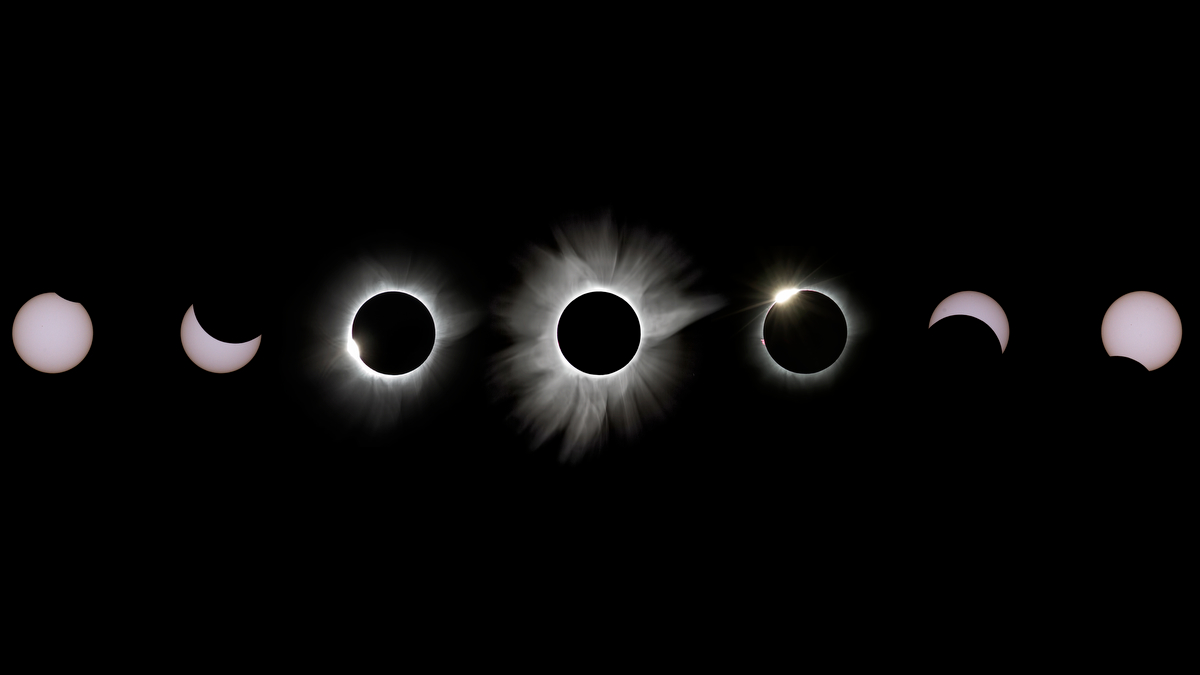 The Phases of 2016's Only Total Solar Eclipse (Photo)