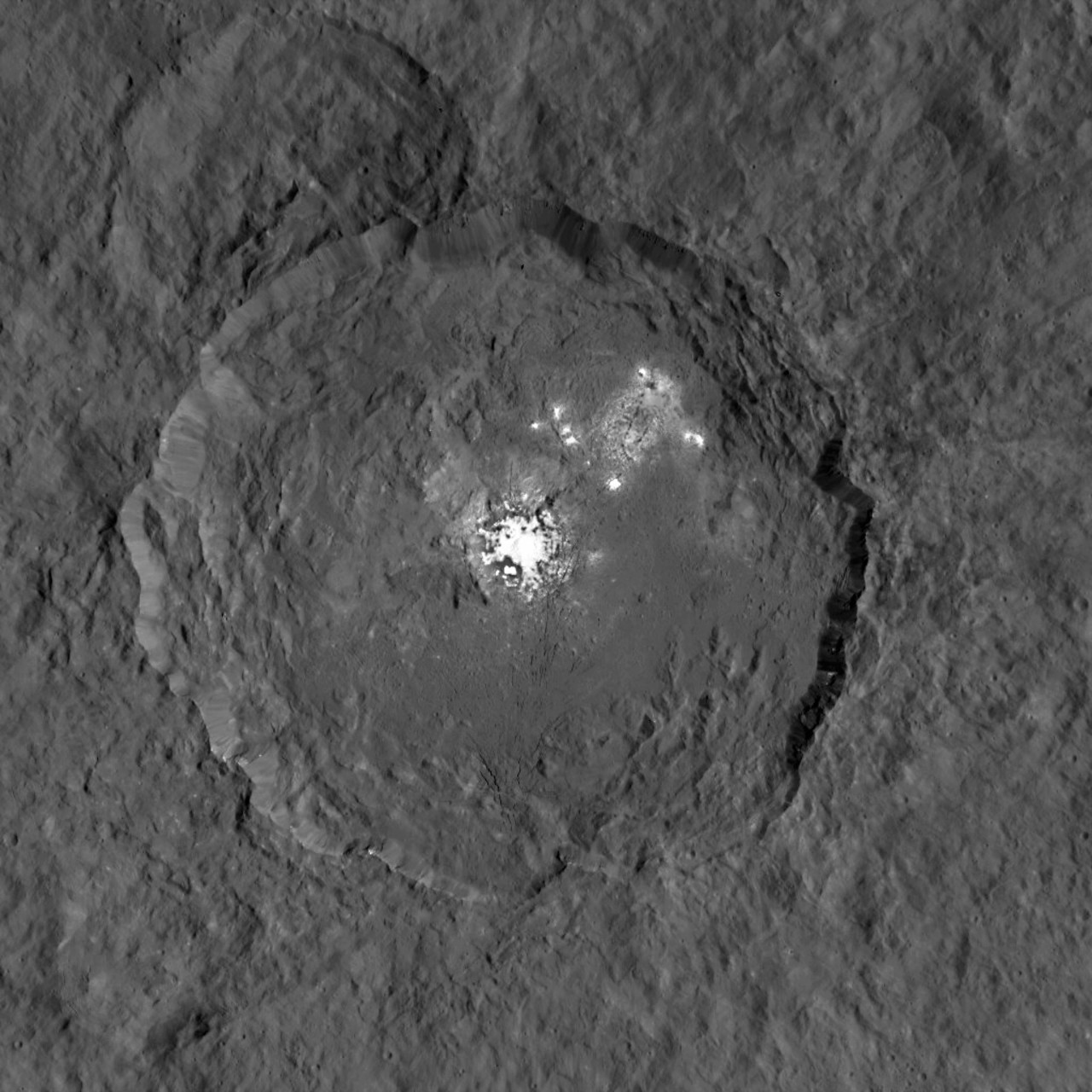 Ceres Occator Crater Bright Spot