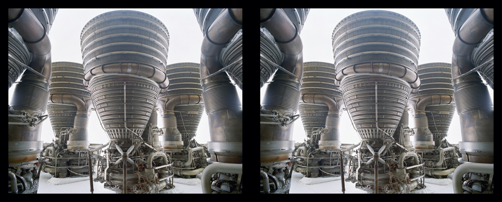 Apollo Saturn V F1 Engine Cluster Diptych