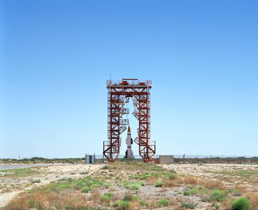 Launch Pad and Gantry with Hermes A-1 Rocket