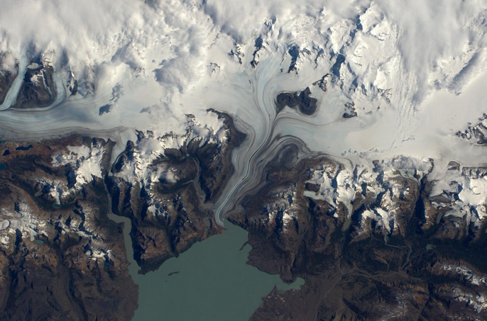 Patagonia’s Southern Ice Field from ISS
