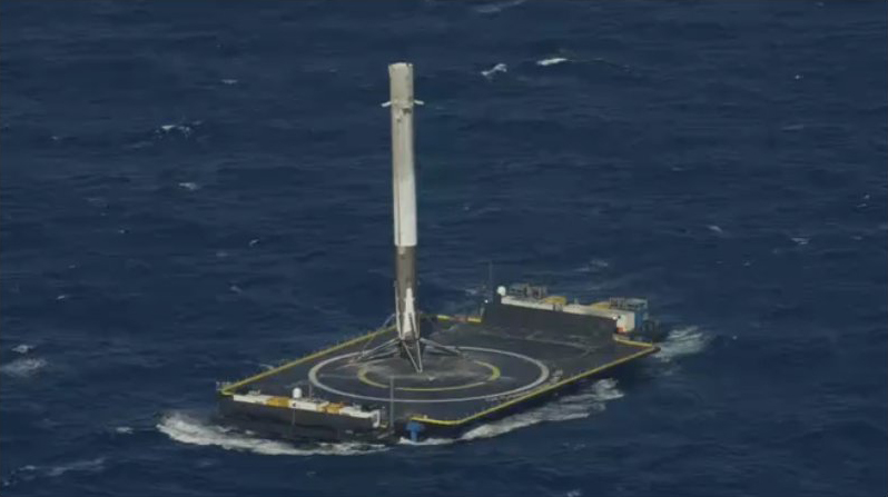 President Barack Obama Hails SpaceX's Rocket Landing Success at Sea