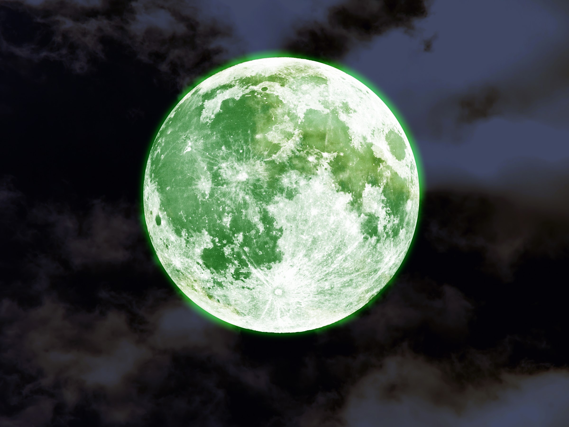The moon will turn green.