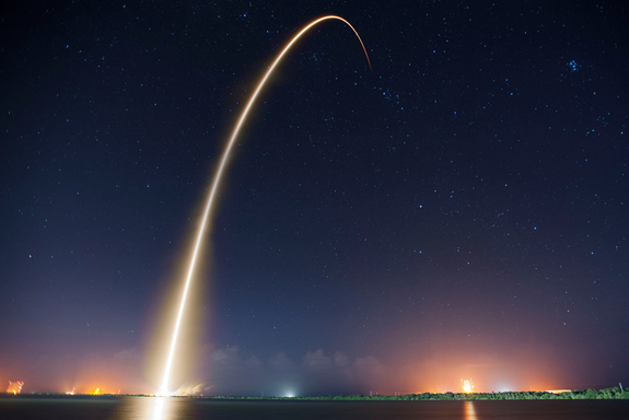 SpaceX's Falcon 9 rocket launched from Cape Canaveral Air Force Station in Florida the night of Sept. 21, 2014, carrying supplies and experiments aboard a Dragon spacecraft to astronauts on the International Space Station.