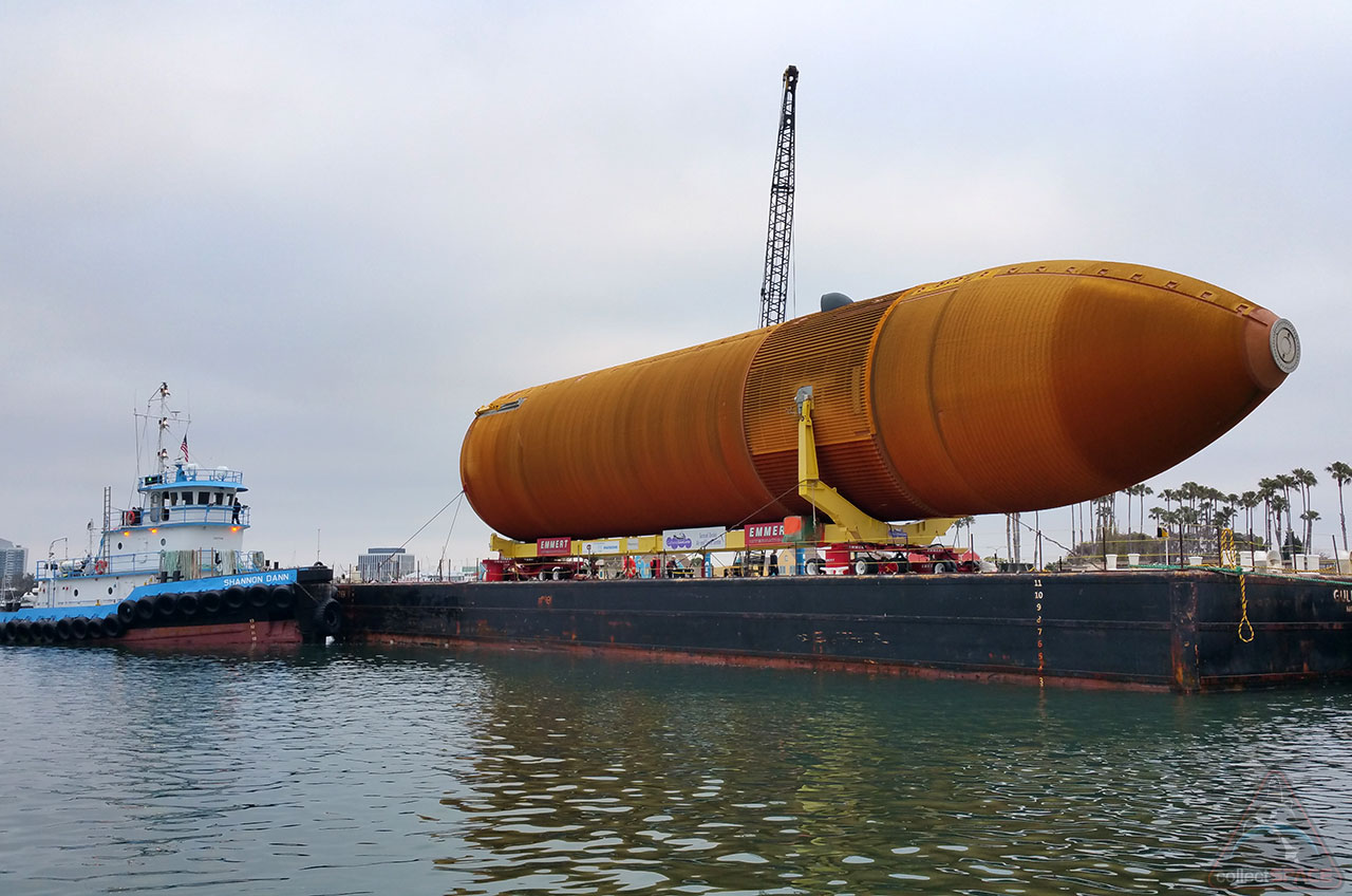 Space Shuttle External Tank Completes Sea Voyage, Arrives in Los Angeles