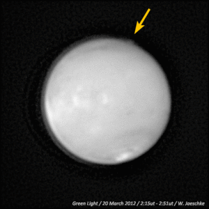 The 2012 plume as seen by amateur astronomers.