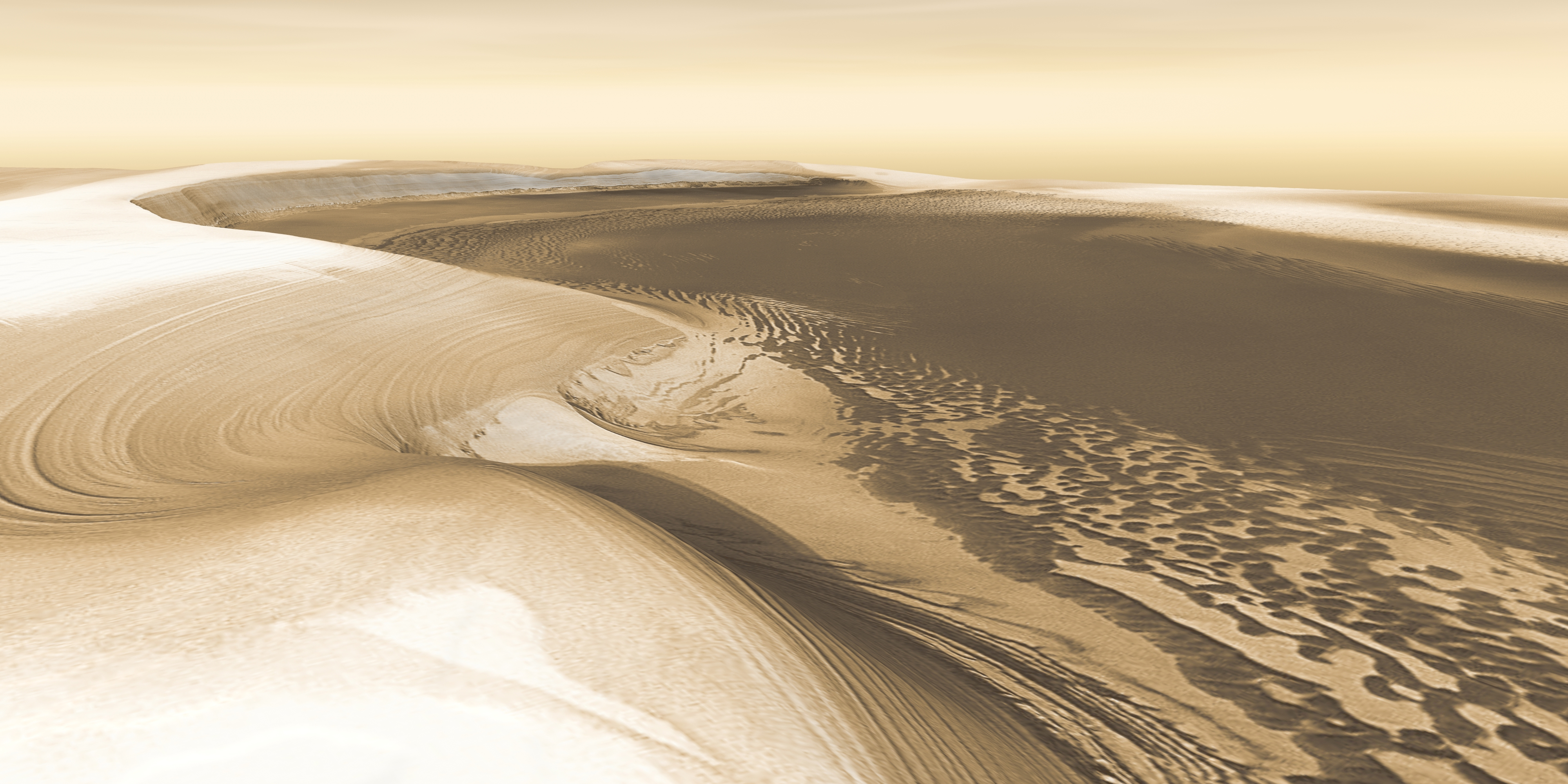 Standing at Mars' North Pole