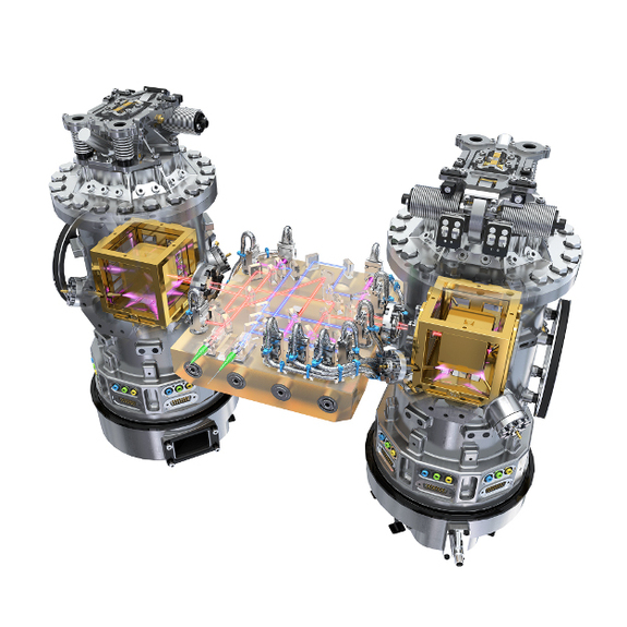 Artist's sense display a core of a LISA Pathfinder record package, that consists of dual gold-platinum cubes kept in tighten to a ideal free-fall state.