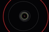 The orbits of all formerly famous circumbinary planets are shown as gray circles. Kepler 1647b's most incomparable circuit is a red circle.