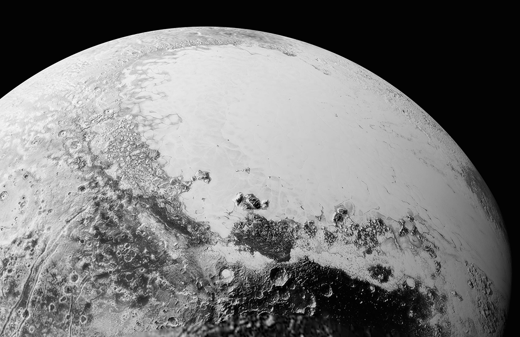Long geologic faults on Pluto's surface