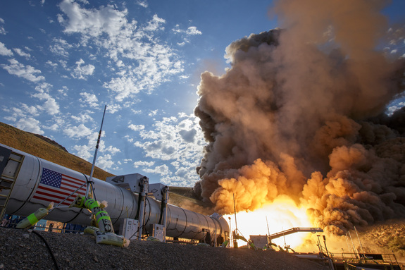 The June 28, 2016 booster engine test for NASA’s Space Launch System (SLS) rocket was a success! The second and final qualification motor (QM-2) was set ablaze outside Orbital ATK's test facilities in Promontory, Utah.