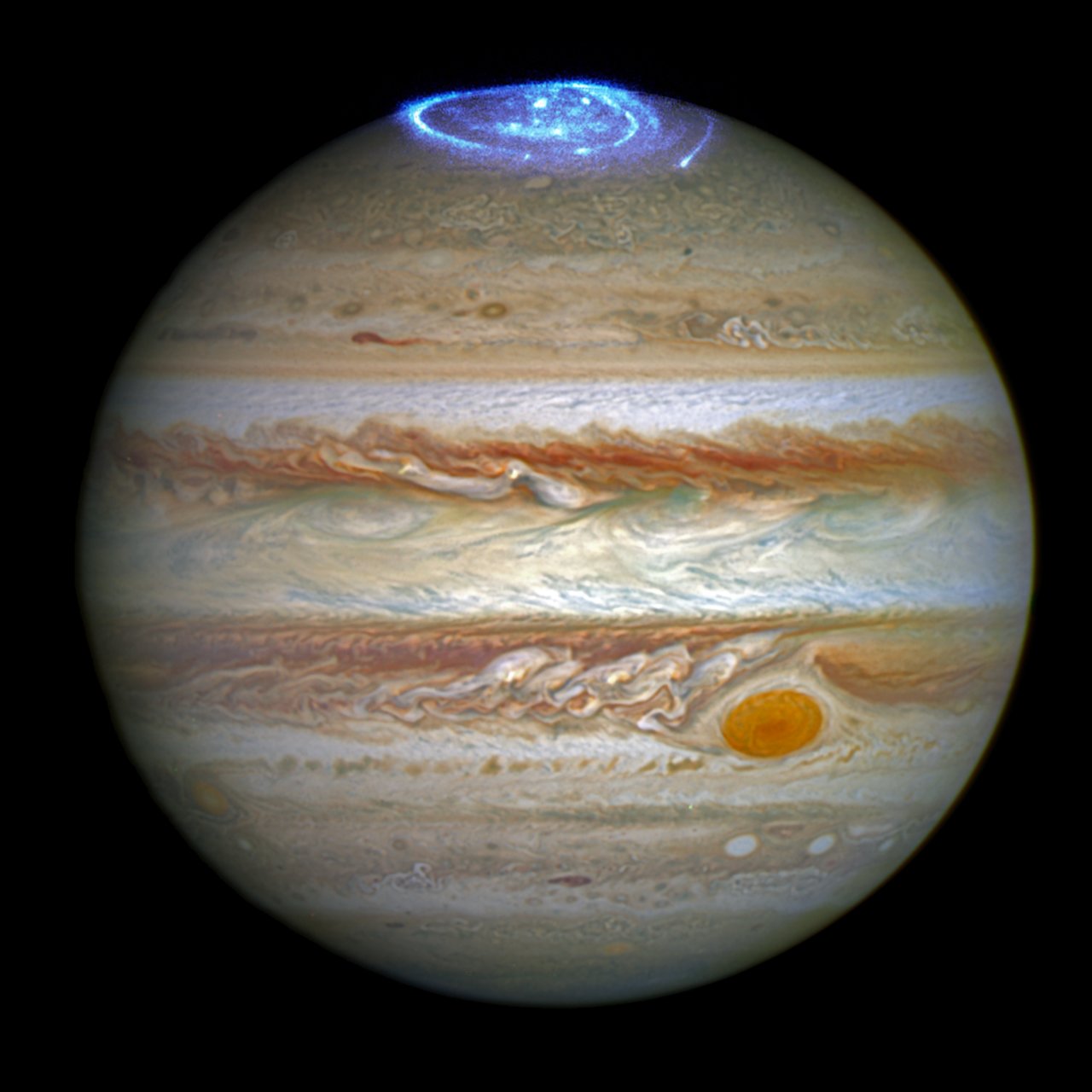 Jupiter's Auroras Create a Rhapsody in Blue Before Juno's July 4 Arrival (Time-Lapse Video)