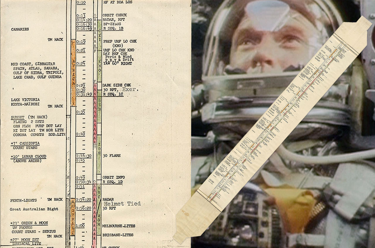 In-flight Plan Used by 1st American in Orbit John Glenn Heads to Auction