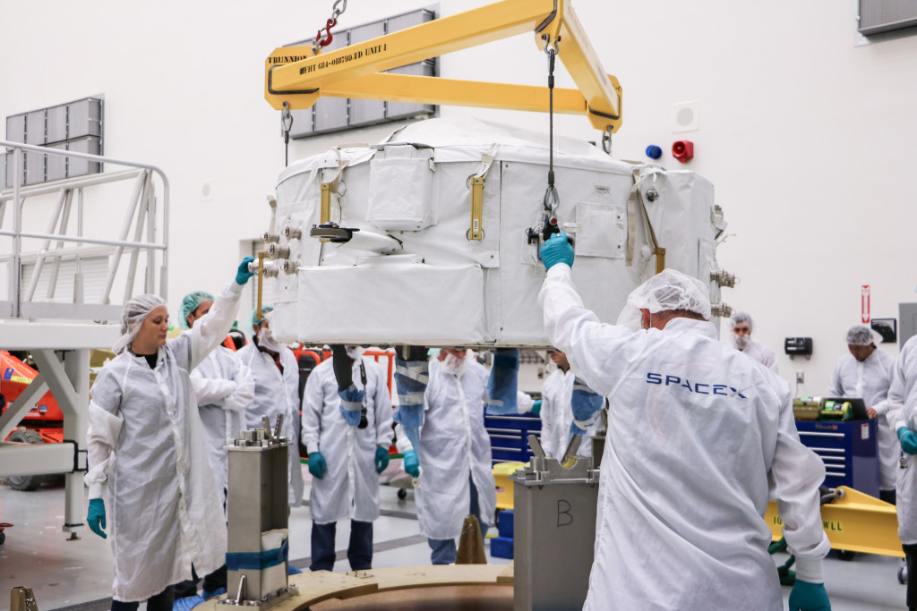 International Docking Adapter Loaded into Dragon Capsule