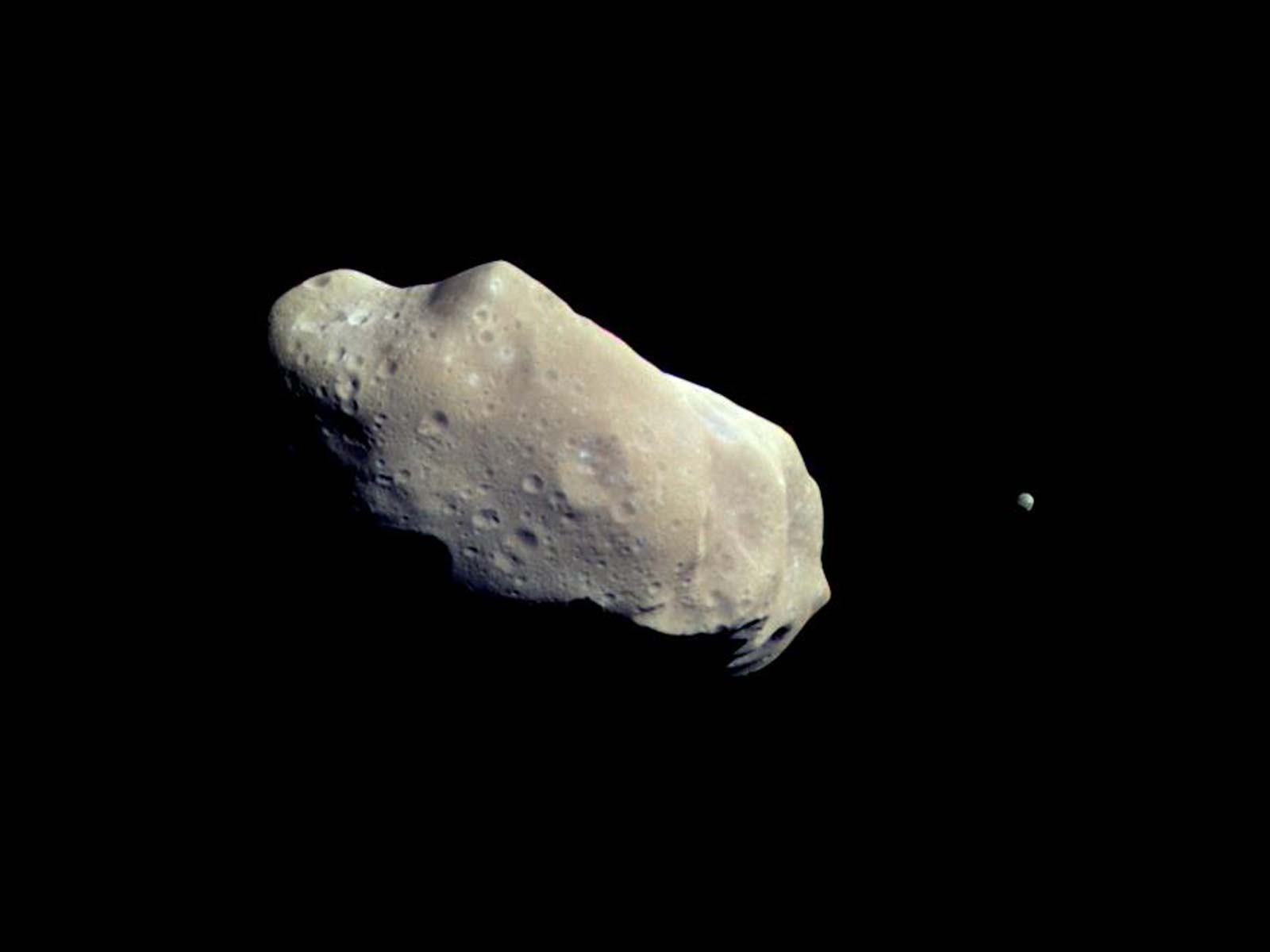 An Asteroid and Its Moon | Space Wallpaper